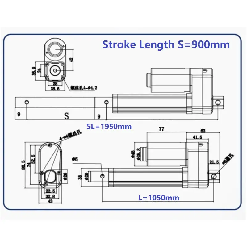 Linear Actuator With Hall Encoder 12