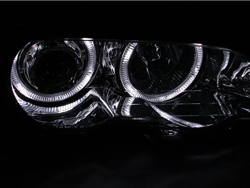 Anzo 2000-2003 Bmw 3 Series E46 Projector Headlights W/ Halo Chrome 2