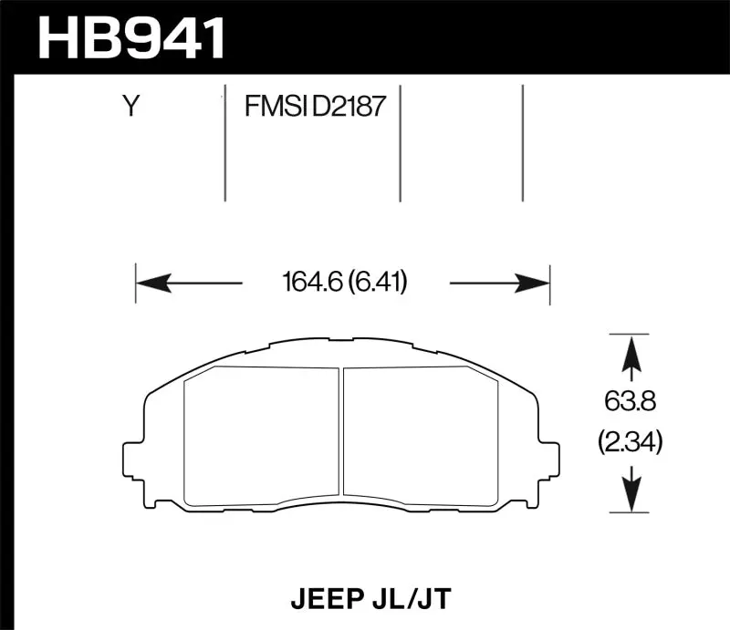 Hawk 2018 Jeep Wrangler Rubicon Lts Street Front Brake Pads 1