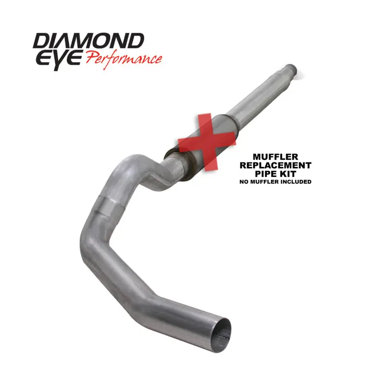 Diamond Eye Kit 5In Catback Mflr Rplcment Pipe Single Al: 94-97 Ford 7.3L F250/F350 Pwrstroke 2