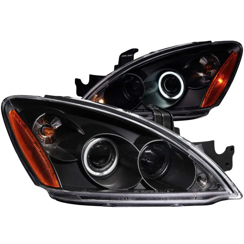 Anzo 2004-2007 Mitsubishi Lancer Projector Headlights W/ Halo Black (Ccfl) 1