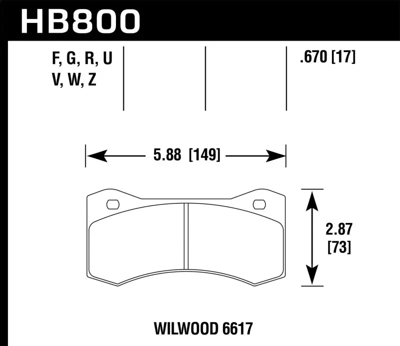 Hawk Willwood 6617 Dtc-60 Race Brake Pads 2