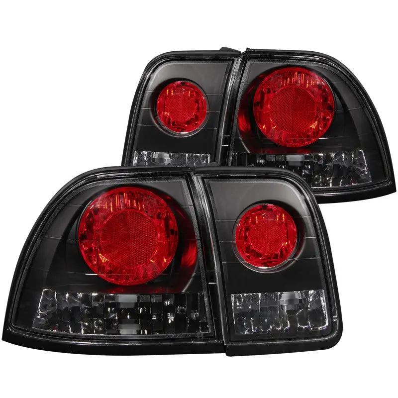 Anzo 1996-1997 Honda Accord Taillights Black 1