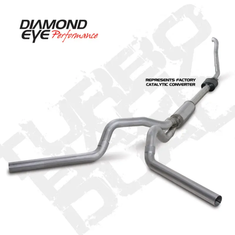 Diamond Eye Kit 4In Turbo Back Dual Al: 94-97 Ford 7.3L F250/F350 Pwrstroke Nfs W/ Carb Equiv Stds 2