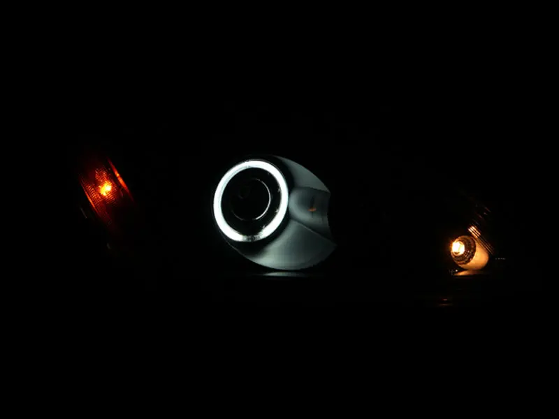 Anzo 2004-2007 Mitsubishi Lancer Projector Headlights W/ Halo Black (Ccfl) 2