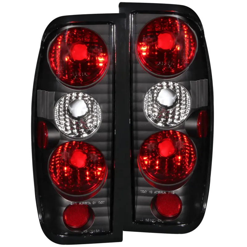 Anzo 1998-2004 Nissan Frontier Taillights Black 1