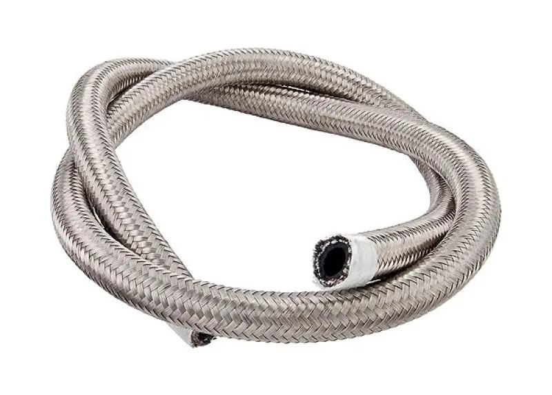 Torque Solution Stainless Steel Braided Rubber Hose -8An 5Ft (0.44In Id) 1