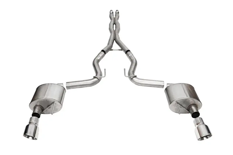 Corsa 24+ Ford Mustang Gt Xtreme Cat-Back Exhaust Sys. 3.0In Dual Rear Exit W/4.5In Pro Series Tips 1