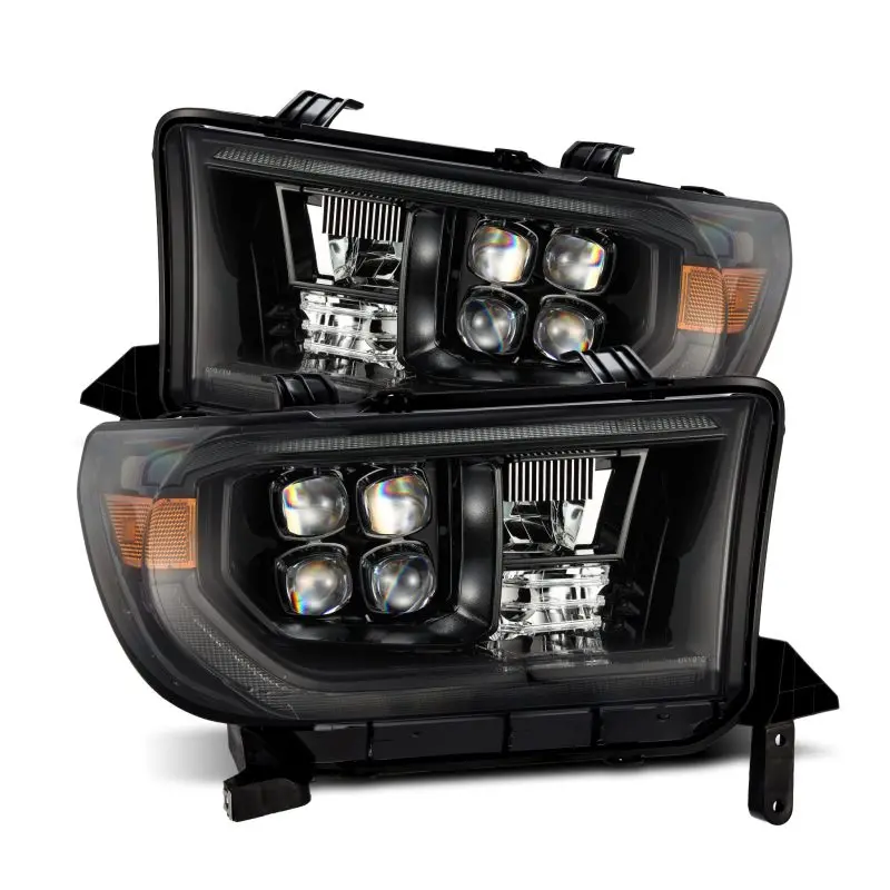 Alpharex 07-13 Toyota Tundra Nova Led Proj Headlights Alpha-Black W/Activ Light/Seq Signal/Drl 1