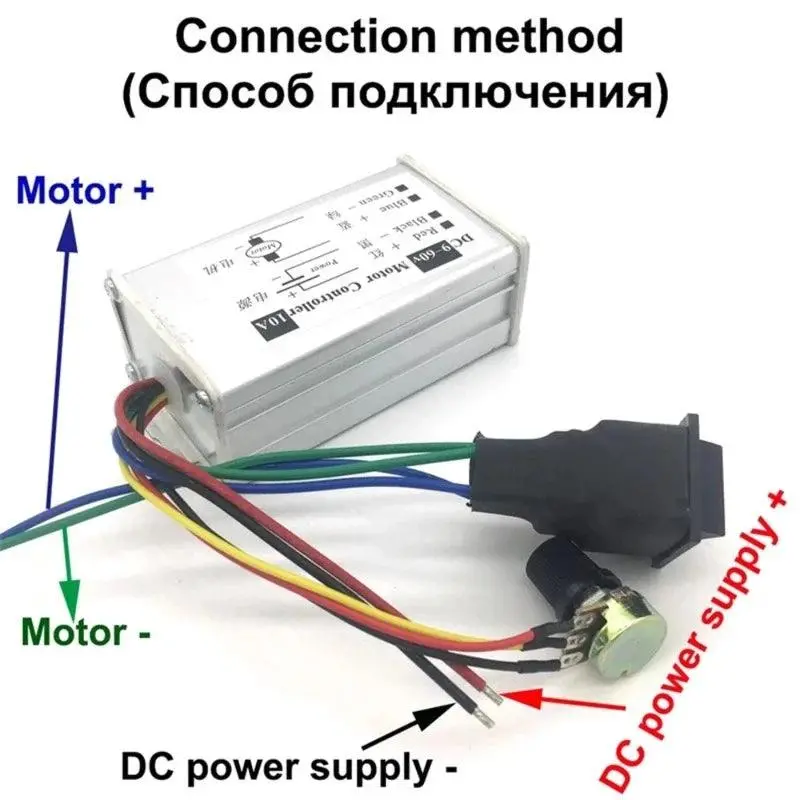 9V 12V 18V 24V 48V Dc Motor Controller Pwm Speed Dc9v-60V 20A 1200W 2