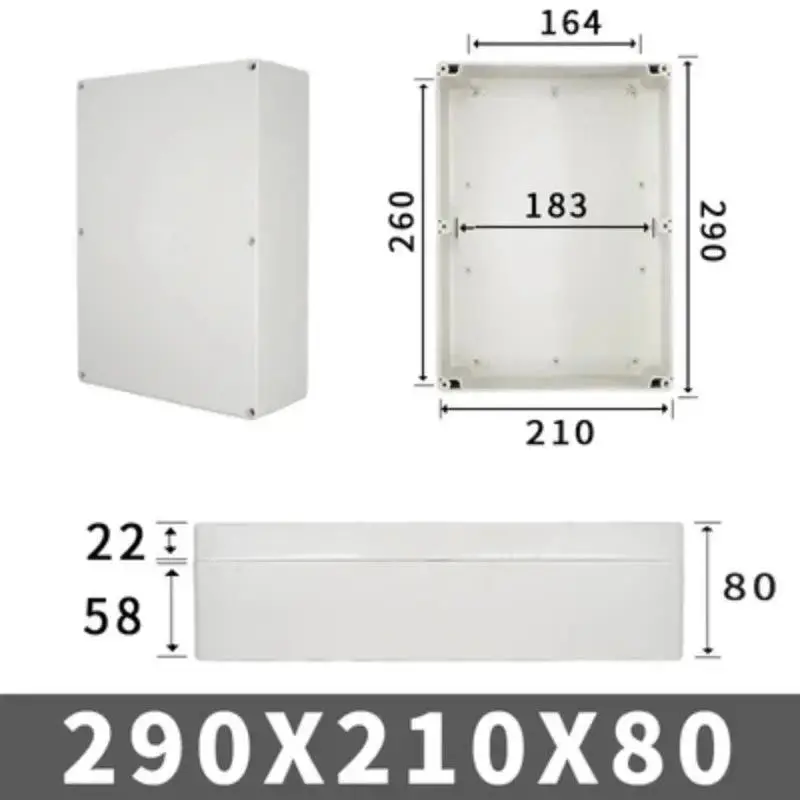 Big Size Outdoor Waterproof Case Enclosure Plastic Box Electronic Project Case Waterproof Junction Box For Electronics 14