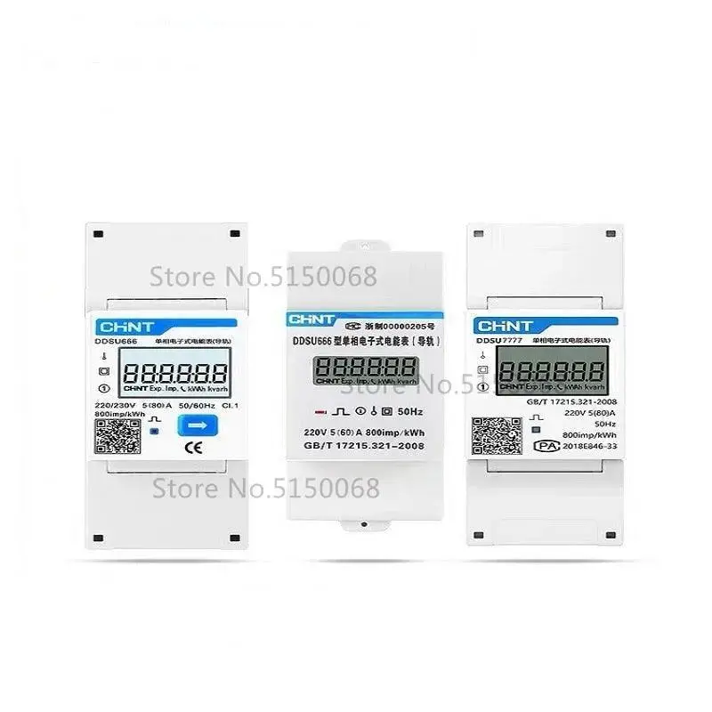 Chnt Ddsu666 7777 Rs485 Communication Rail Type Meter Switch Single-Phase 1