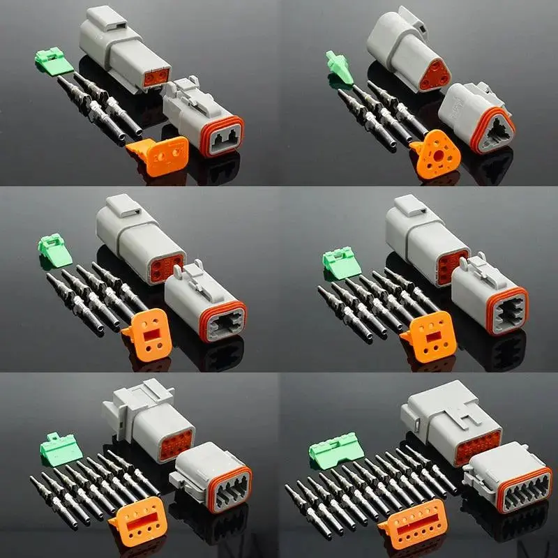 1 Set Dt Conector Dt06-2S/Dt04-2P 2P 3P 4P 6P 8P 12P Waterproof Electrical Connector For Car Motor Truck With Pins 1
