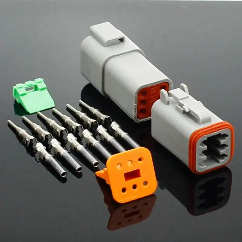 1 Set Dt Conector Dt06-2S/Dt04-2P 2P 3P 4P 6P 8P 12P Waterproof Electrical Connector For Car Motor Truck With Pins 4