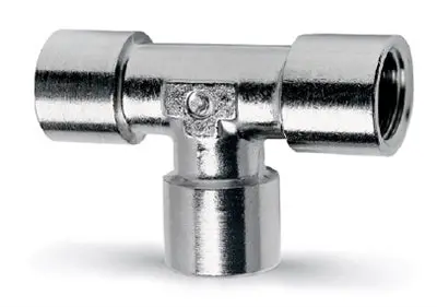 Air Suspension 1/2" Female Tee Nickel Plated 1