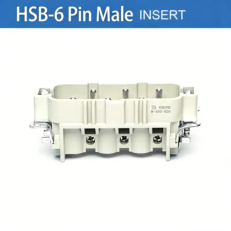 Rectangular Heavy Duty Connector Hsb-4/6/12 Pin 35A High Current Waterproof Aviation Plug & Socket 17