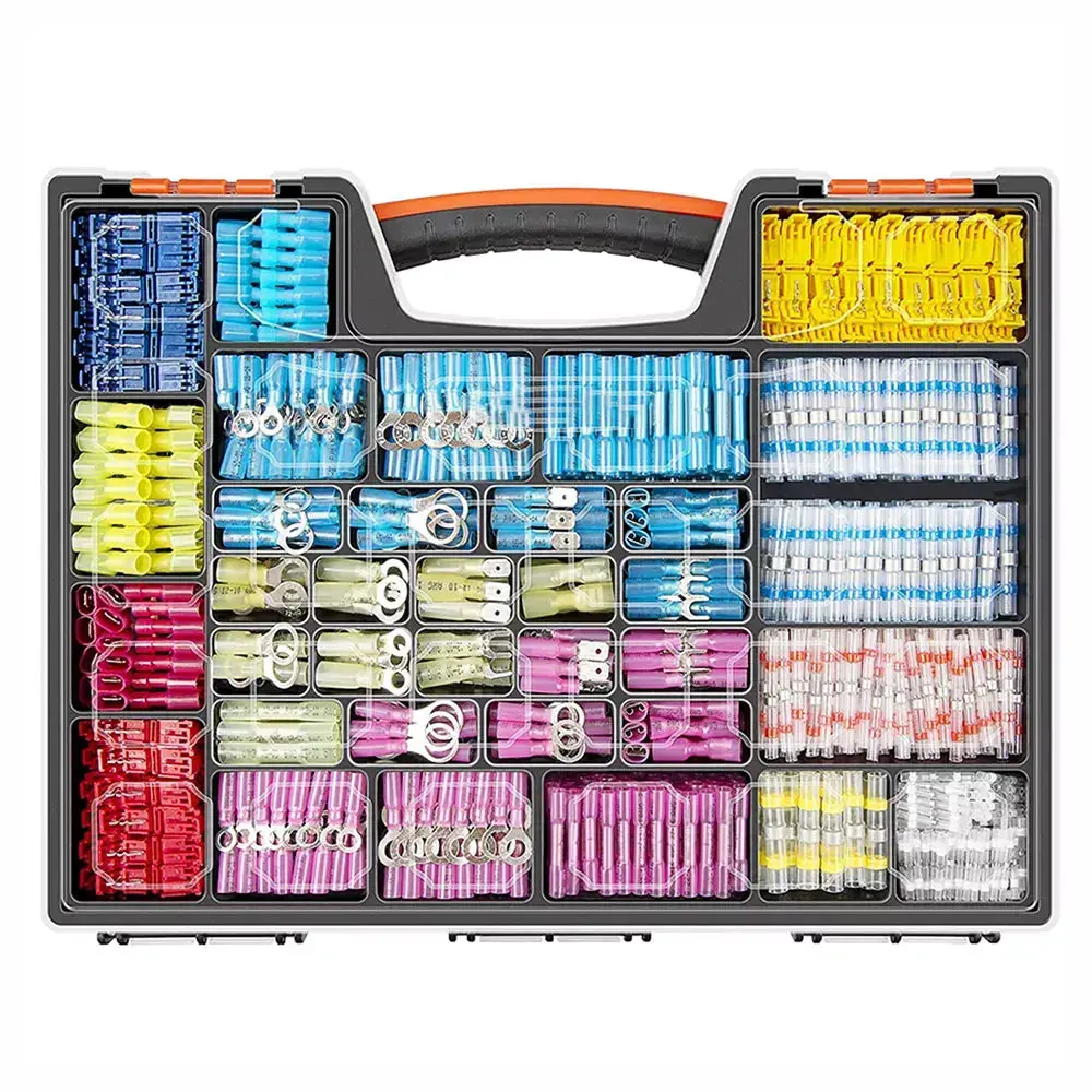 Heat Shrink Butt Crimp Terminals Waterproof Solder Seal Electrical Connectors Wire Cable Splice Kit Automotive Marine 1