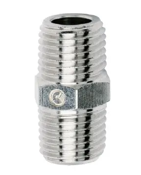 Air Suspension 1/4" Hex Nipple Nickel Plated 1
