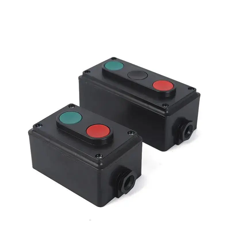 La4-2H 3H Instantaneous Reset Start Stop Switch Machine Tool Appliance Dual Control Switch Button Box Two Key Drill Switch 1