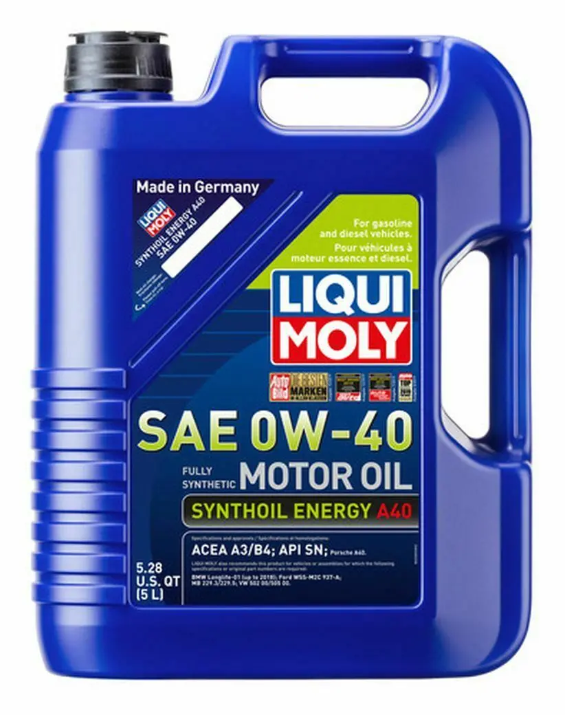 Liqui Moly 5L Synthoil Energy A40 Motor Oil Sae 0W-40 1