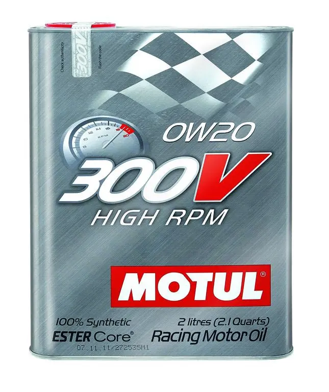 Motul Synthetic Ester Racing Oils 300V High Rpm 0W20 - 2L (2.1Qt) 1