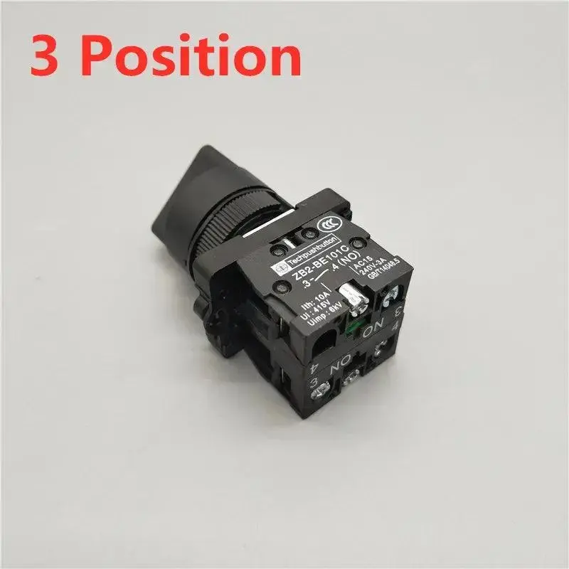 Xb2-Ed21 Xb2-Ed25 Xb2-Ed33 Xb2-Ed33 2/3 Positions 1N0/1Nc&1No/2No Latching Self-Locking /Momentary Selector Push Button Switch 6