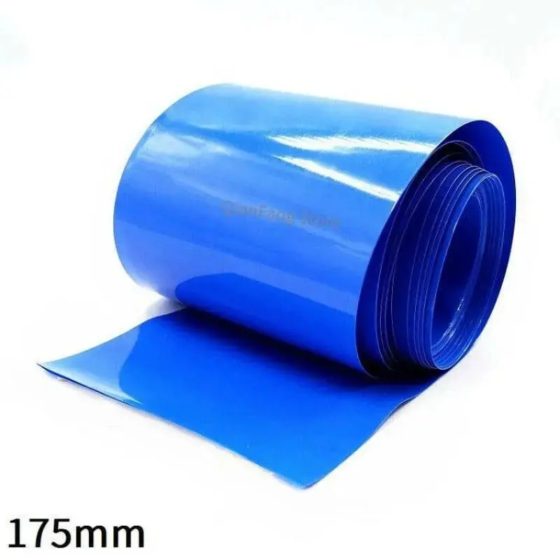 Pvc Heat Shrink Tube 175Mm Width Blue Shrinkable Cable Sleeve Sheath Pack Protect Film Wrap For 18650 Lithium Battery Film Wrap 1