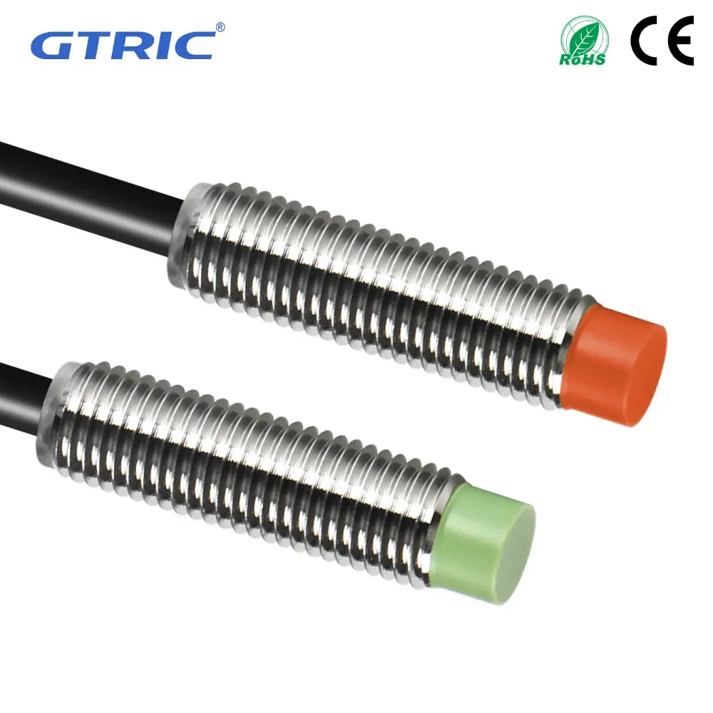 Gtric Pr08 Inductive Proximity Sensor Switch M8 Short Type 12-24V Dc Non-Flush Pr08-2Dn Pr08-2Dp Npn Pnp 2Mm Sensing Distance 1