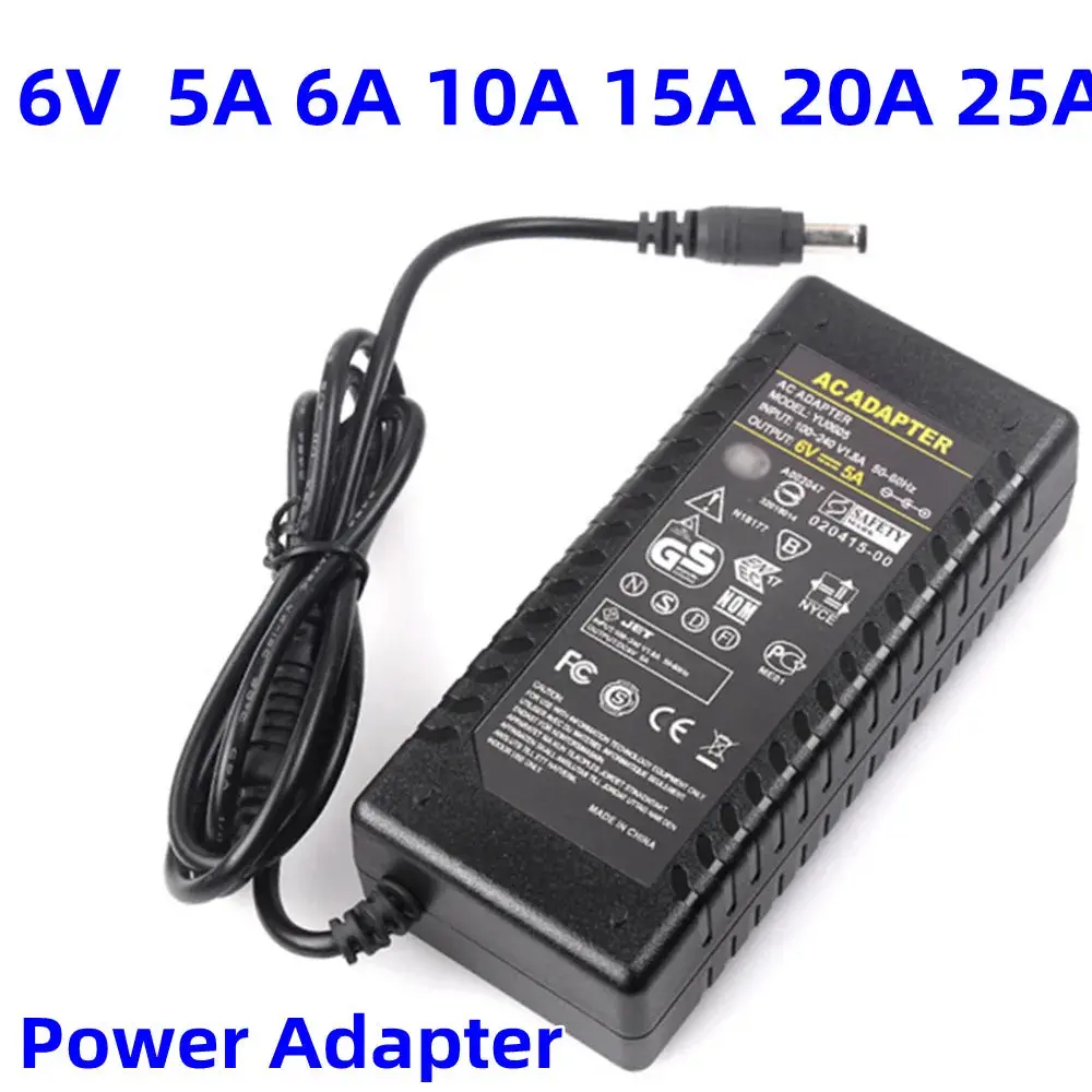 6V 5000Ma Power Adapter 6V 5A 6A 10A 15A 20A 25A Power Supply Adapter Source Transformer Converter Driver Ac Dc Switching Mode 1