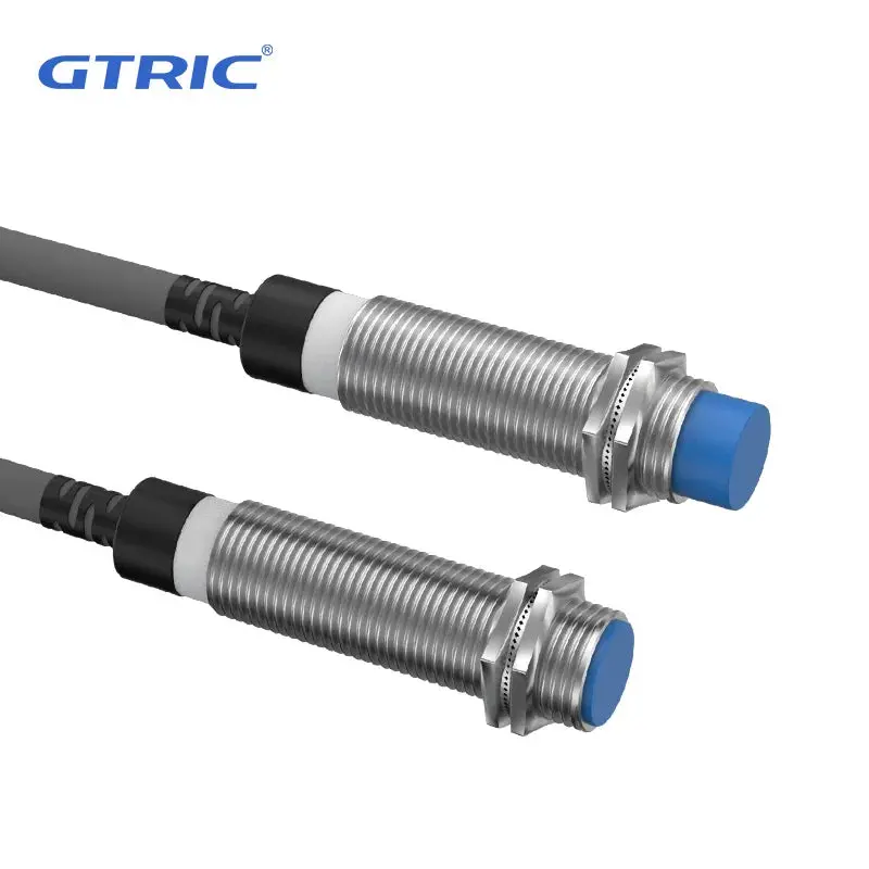 Gtric M12 Series Metal Inductive Proximity Switch Sensor Factory Direct Industrial High Quality Flush Type  Dc10-30V Npn Pnp 1