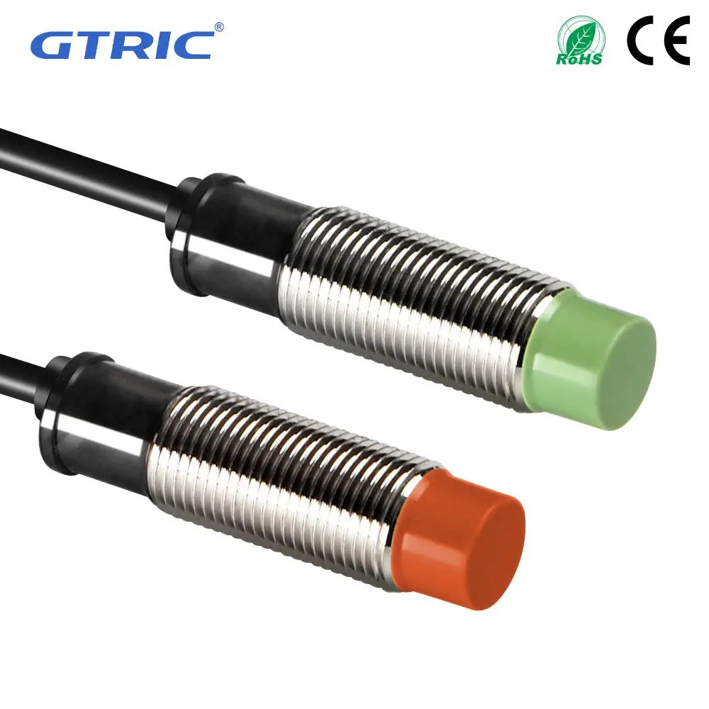 Gtric Pr12 Inductive Proximity Sensor Pr12-4Dn Pr12-4Dp M12 Short Type Proximity Switch 4Mm Non-Flush 10-30V Dc Npn Pnp 2M Cable 1