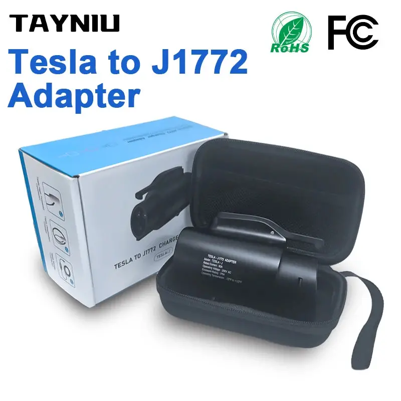 Tayniu Tesla To J1772 Charging Adapter Max 80 Amp 250V J1772 Ev Adapter Tesla Charger Adapter For Tesla High Powered Connectors 1