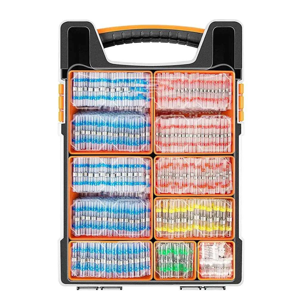 Wozobuy Heat Shrinkable Wire Connectors  Sst21 Waterproof Sleeve Awg22-18 Butt Electrical Splice Tinned Solder Seal Terminal 1