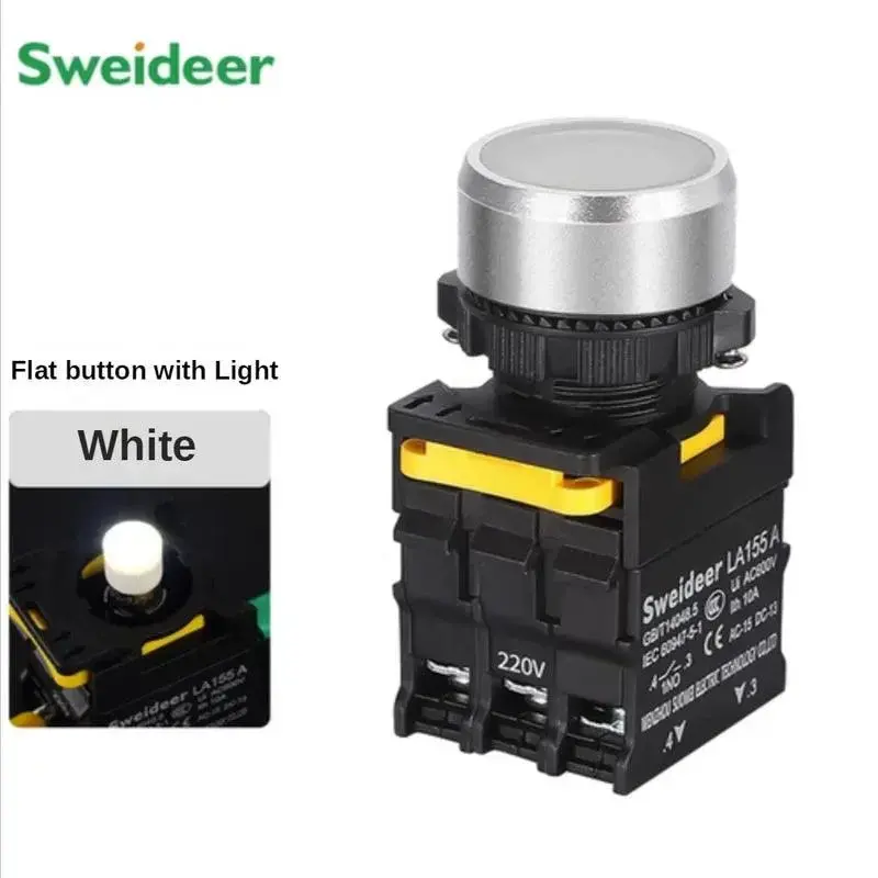 22mm Industrial LED Push Switch – IP65-Rated, 1NO Contact, 10A Load, Compatible with 12V/24V/220V Circuits - Image 8