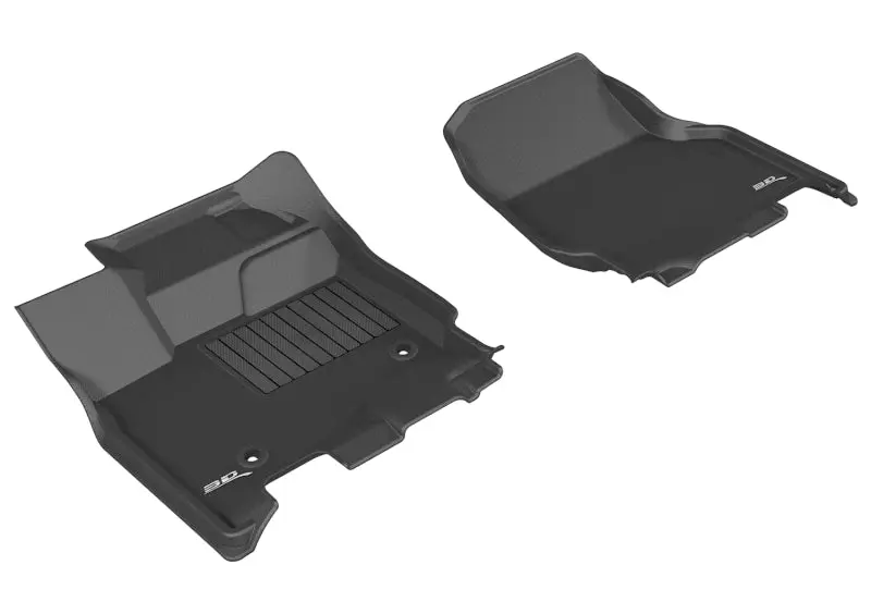 3D Maxpider 2015-2020 Ford F-150 Supercab/Supercrew Kagu 1St Row Floormat - Black 1