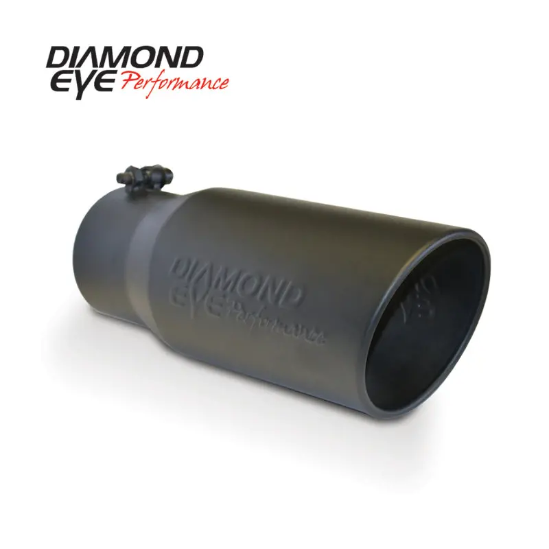 Diamond Eye Tip 4In-5Inx12in Bolt-On Rolled Angle 15 Angle Cut Diamond Eye Black Powdercoat 1