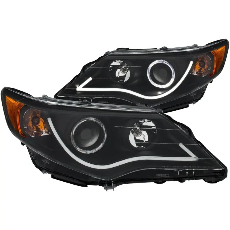 Anzo 2012-2013 Toyota Camry Projector Headlights W/ Halo Black 2