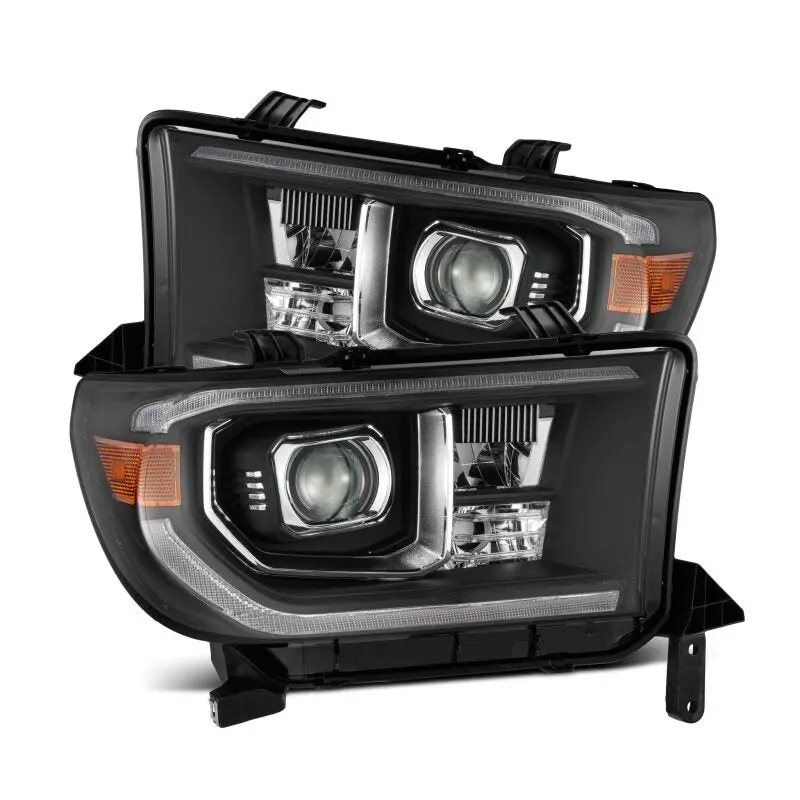 Alpharex 07-13 Toyota Tundra / 08-17 Sequoia Luxx-Series Led Proj Hl Blk W/Actv Lgt Seq. Sig + Drl 1