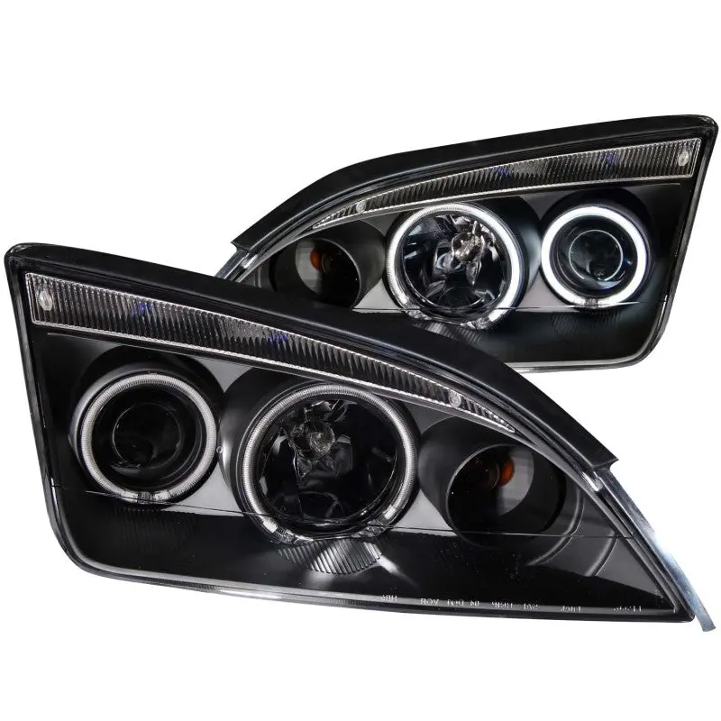 Anzo 2005-2007 Ford Focus Projector Headlights W/ Halo Black 1