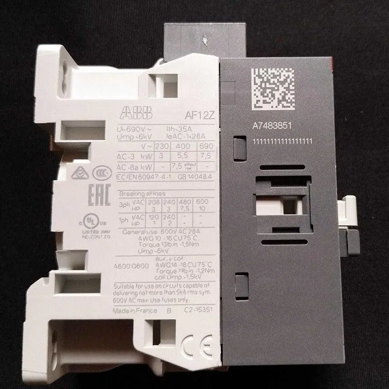 Abb- 3P Contactors Af Series | Af12z-30-10(1No) Af12z-30-01(1Nc) Optional 2