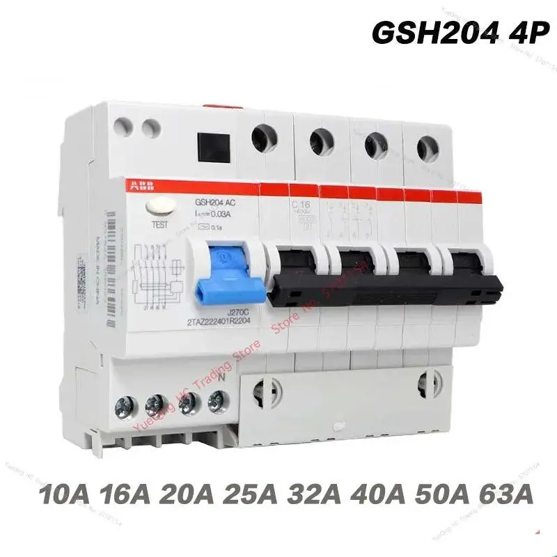 Abb Electric Gsh204 4P Ac-C 40A 63A 30Ma Mini Air Leakage Circuit Breaker Protection Switch 1