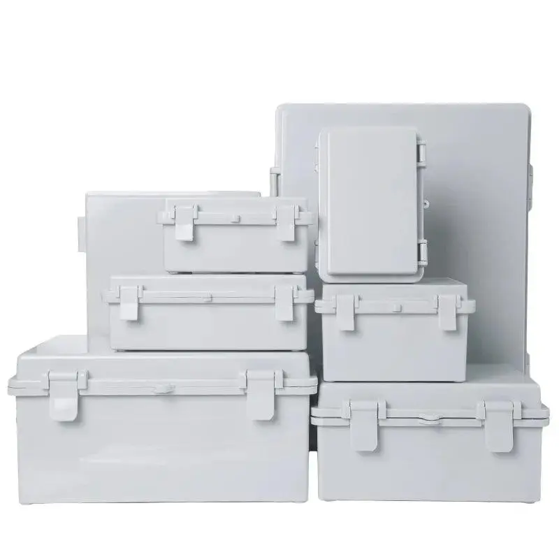 Abs Waterproof Plastic Enclosure With Hasp Electrical Distribution Box Electrical Junction Box Outdoor Sealed Switch Power Case 13