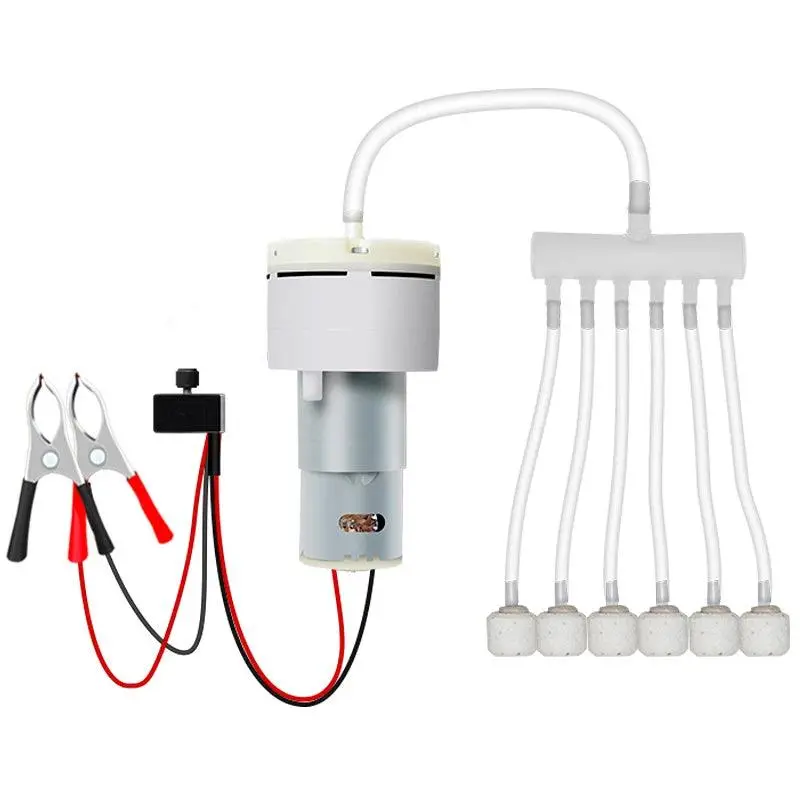 Air Pomp Dc 3V-12V Oxygen Pump Pwm Adjust Air Volume Portable For Outdoor Fishing Aquarium Car Aerator Fish Tank Electric Motor 1