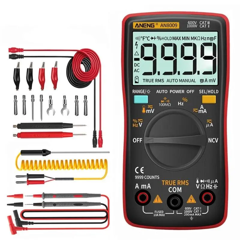 Aneng- An8009 Digital Multimeter Transistor Testers| Capacitor True-Rms Tester 1