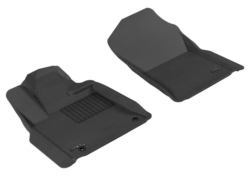 3D Maxpider 2012-2020 Toyota Tundra Reg/Dbl/Crewmax/Sequoia Kagu 1St Row Floormat - Black 1