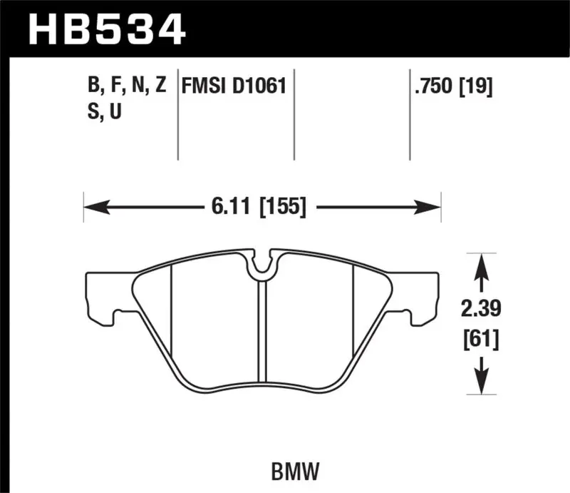 Hawk 08-12 Bmw 128I /06 325I/325Xi /07 328I/328Xi /06 330I/330Xi Front Dtc-70 Race Brake Pads 2