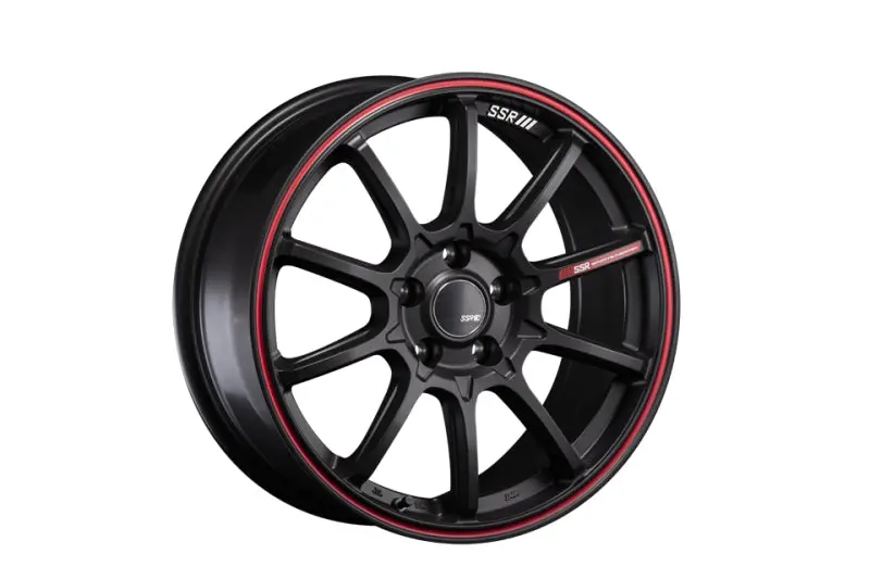 Ssr Gtv05 4X100 17X7.0 Offset 42 Flat Black W/ Red Line 1