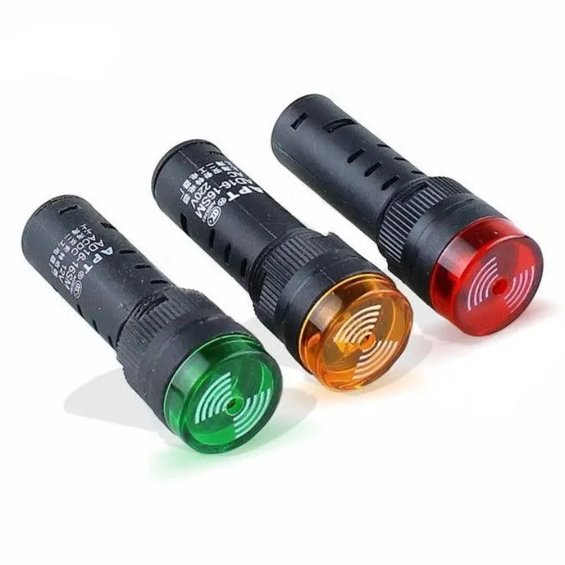 Best Sellers Buzzer Ad16-16Sm 12V 24V 220V| 16Mm Sound And Light Flashing Buzzer Alarm Ad16-16Sm 1