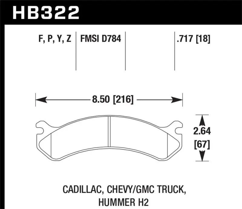 Hawk Chevy / Gmc Truck / Hummer Lts Street Front Brake Pads 1