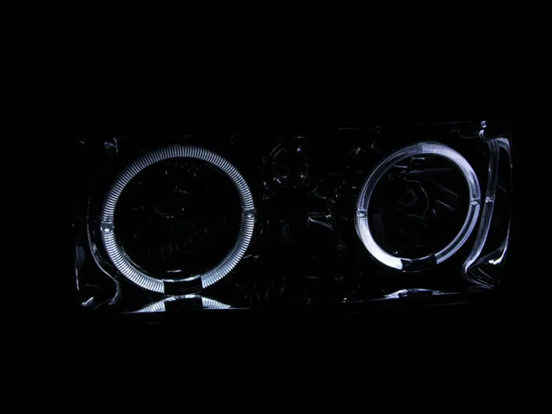 Anzo 1991-1994 Toyota Land Cruiser Crystal Headlights W/ Halo Chrome 2